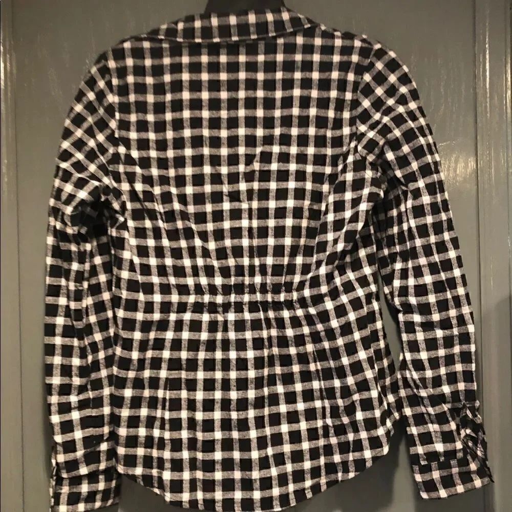 Love Tree Happens Plaid Long Sleeve Cotton Top - Picture 2 of 5